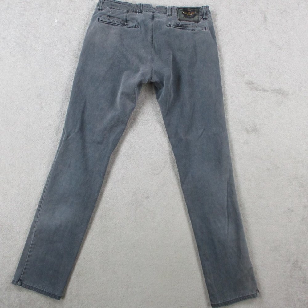Armani Jeans Womens 32 Gray Denim Chino Slit Pockets Giorgi Comfort Fabric - Picture 3 of 16